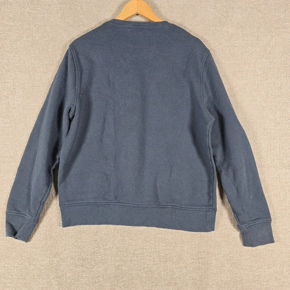 Michael Kors‎ Womens Blue Chenille Logo Crewneck Sweatshirt Size Large